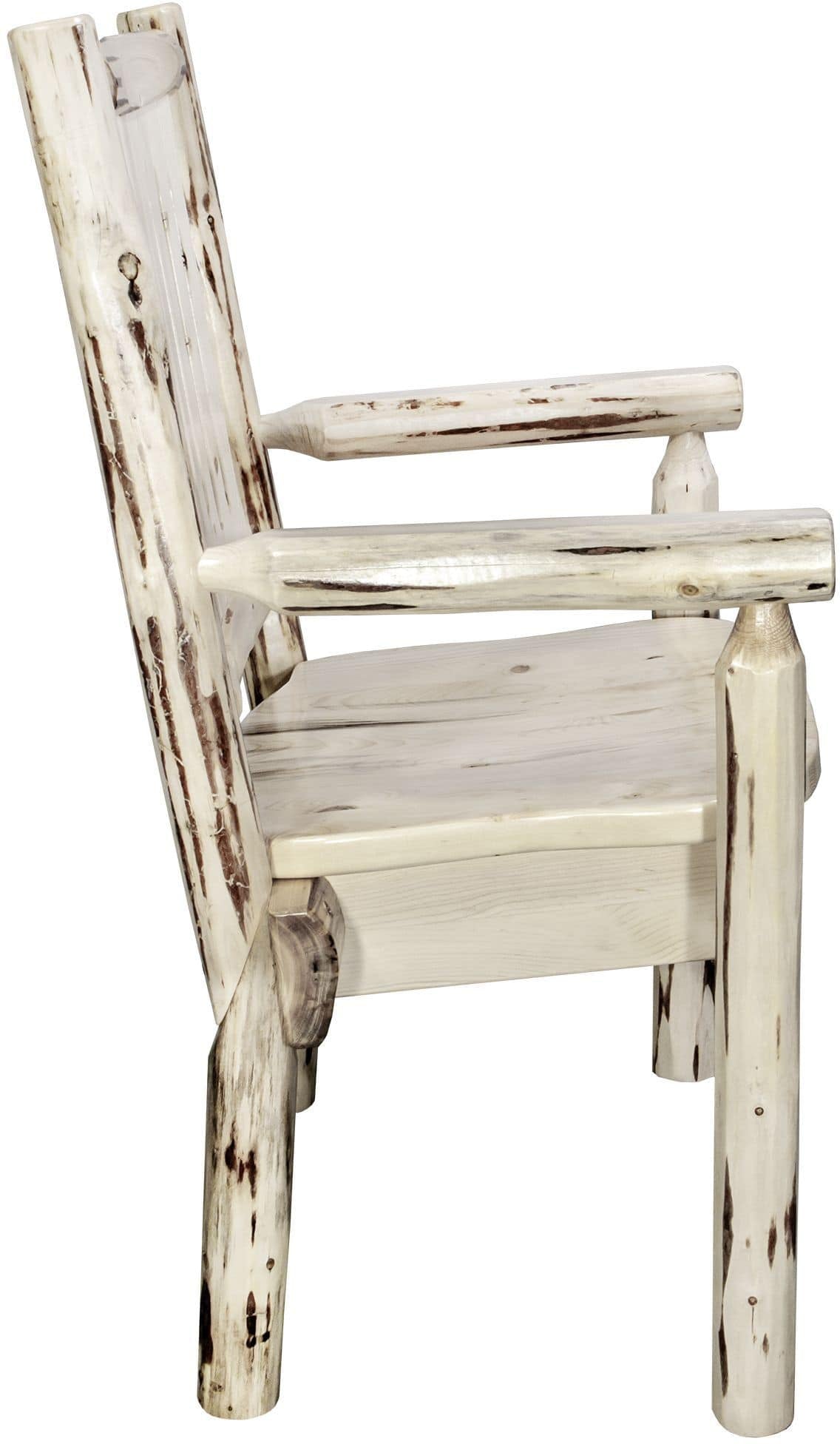 Montana Woodworks Montana Collection Captain's Chair with Ergonomic Wooden Seat-Rustic Furniture Marketplace