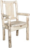 Montana Woodworks Montana Collection Captain's Chair with Laser Engraved Design - Clear Lacquer Finish-Rustic Furniture Marketplace