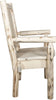 Montana Woodworks Montana Collection Captain's Chair with Laser Engraved Design - Clear Lacquer Finish-Rustic Furniture Marketplace