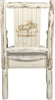 Montana Woodworks Montana Collection Captain's Chair with Laser Engraved Design - Clear Lacquer Finish-Rustic Furniture Marketplace