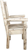 Montana Woodworks Montana Collection Captain's Chair with Laser Engraved Design - Clear Lacquer Finish-Rustic Furniture Marketplace