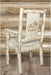 Montana Woodworks Montana Collection Captain's Chair with Laser Engraved Design - Clear Lacquer Finish-Rustic Furniture Marketplace