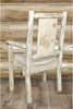 Montana Woodworks Montana Collection Captain's Chair with Laser Engraved Design - Clear Lacquer Finish-Rustic Furniture Marketplace