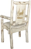 Montana Woodworks Montana Collection Captain's Chair with Laser Engraved Design - Ready to Finish-Rustic Furniture Marketplace