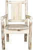 Montana Woodworks Montana Collection Captain's Chair with Laser Engraved Design - Ready to Finish-Rustic Furniture Marketplace