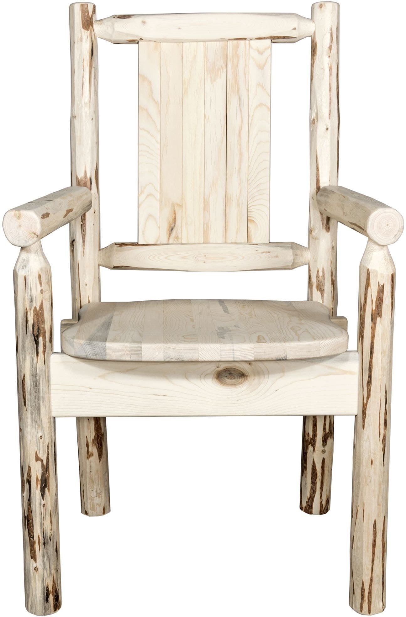Montana Woodworks Montana Collection Captain's Chair with Laser Engraved Design - Ready to Finish-Rustic Furniture Marketplace