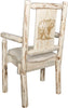 Montana Woodworks Montana Collection Captain's Chair with Laser Engraved Design - Ready to Finish-Rustic Furniture Marketplace