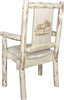 Montana Woodworks Montana Collection Captain's Chair with Laser Engraved Design - Ready to Finish-Rustic Furniture Marketplace