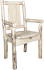 Montana Woodworks Montana Collection Captain's Chair with Laser Engraved Design - Ready to Finish-Rustic Furniture Marketplace