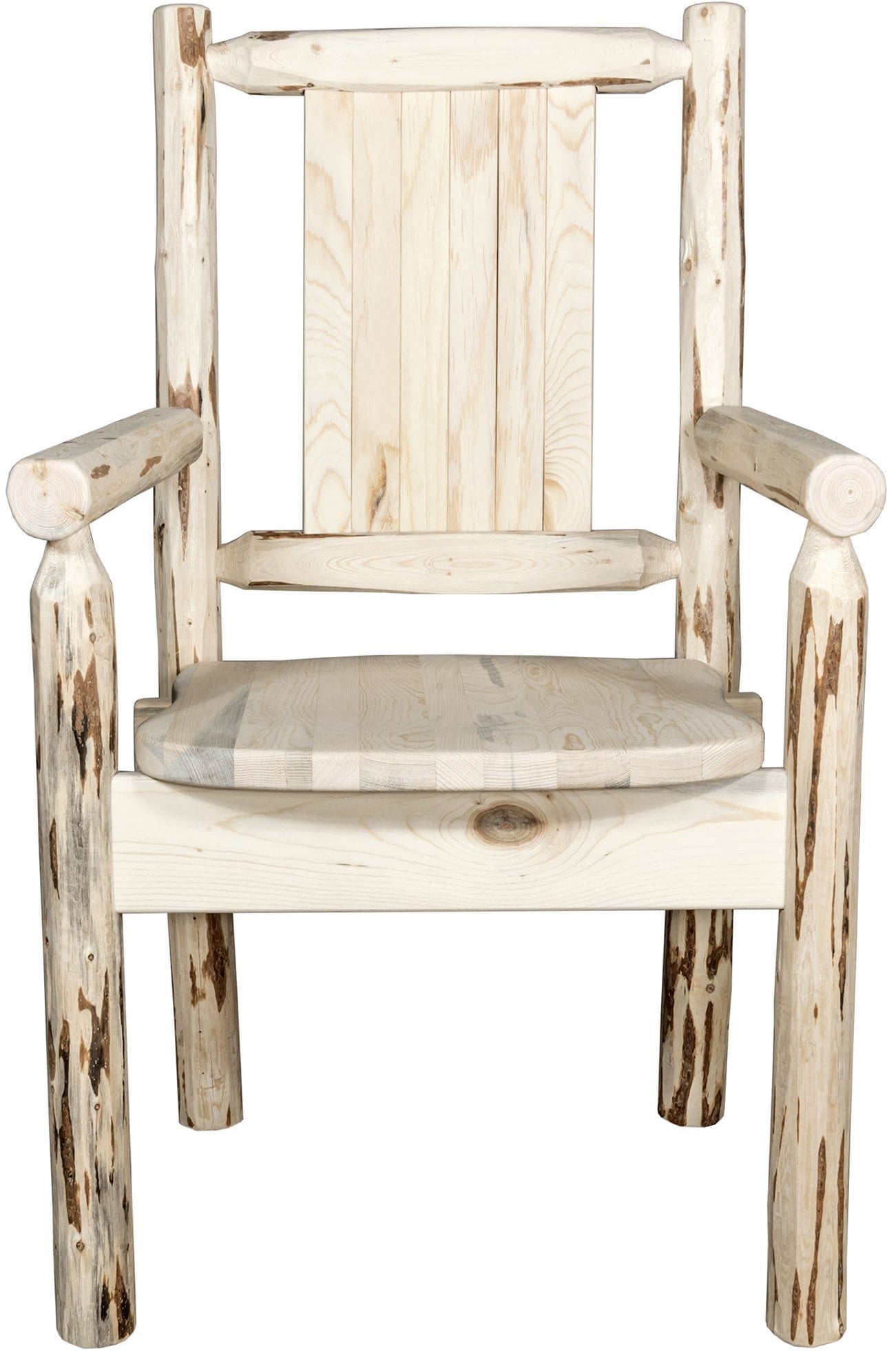Montana Woodworks Montana Collection Captain's Chair with Laser Engraved Design - Ready to Finish-Rustic Furniture Marketplace