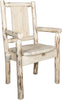 Montana Woodworks Montana Collection Captain's Chair with Laser Engraved Design - Ready to Finish-Rustic Furniture Marketplace