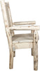 Montana Woodworks Montana Collection Captain's Chair with Laser Engraved Design - Ready to Finish-Rustic Furniture Marketplace