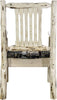 Montana Woodworks Montana Collection Captain's Chair with Upholstered Seat-Rustic Furniture Marketplace