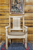 Montana Woodworks Montana Collection Captain's Chair with Upholstered Seat-Rustic Furniture Marketplace