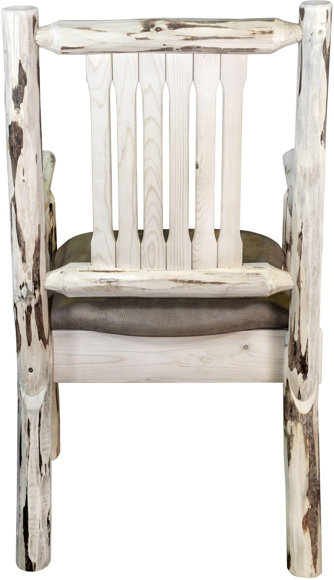 Montana Woodworks Montana Collection Captain's Chair with Upholstered Seat-Rustic Furniture Marketplace