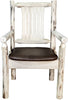 Montana Woodworks Montana Collection Captain's Chair with Upholstered Seat-Rustic Furniture Marketplace