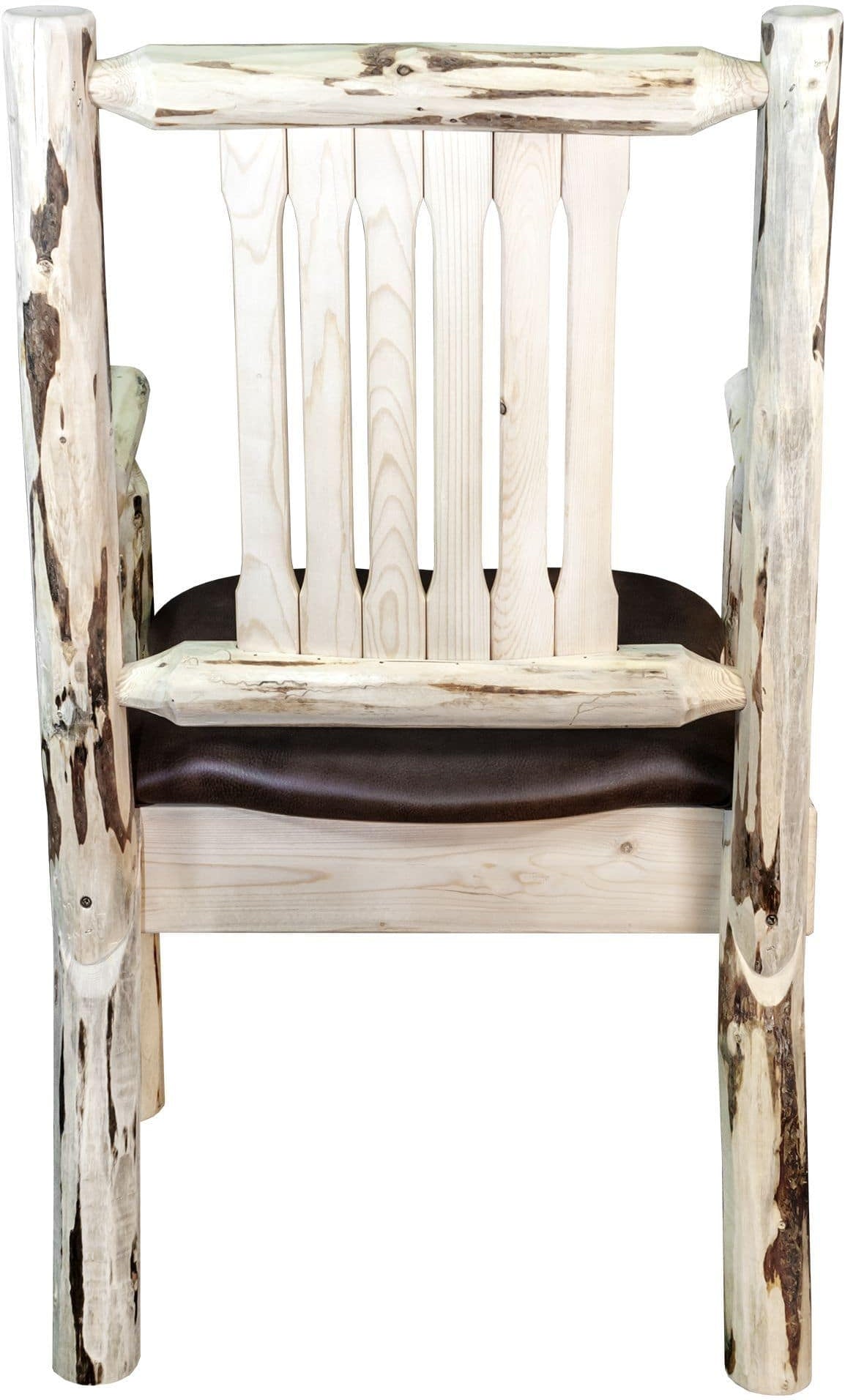 Montana Woodworks Montana Collection Captain's Chair with Upholstered Seat-Rustic Furniture Marketplace