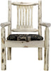 Montana Woodworks Montana Collection Captain's Chair with Upholstered Seat-Rustic Furniture Marketplace