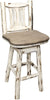 Montana Woodworks Montana Collection Counter Height Barstool with Back & Swivel-Rustic Furniture Marketplace