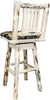 Montana Woodworks Montana Collection Counter Height Barstool with Back & Swivel-Rustic Furniture Marketplace