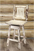 Montana Woodworks Montana Collection Counter Height Barstool with Back & Swivel-Rustic Furniture Marketplace