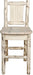Montana Woodworks Montana Collection Counter Height Barstool with Laser Engraved Design - Clear Lacquer Finish-Rustic Furniture Marketplace