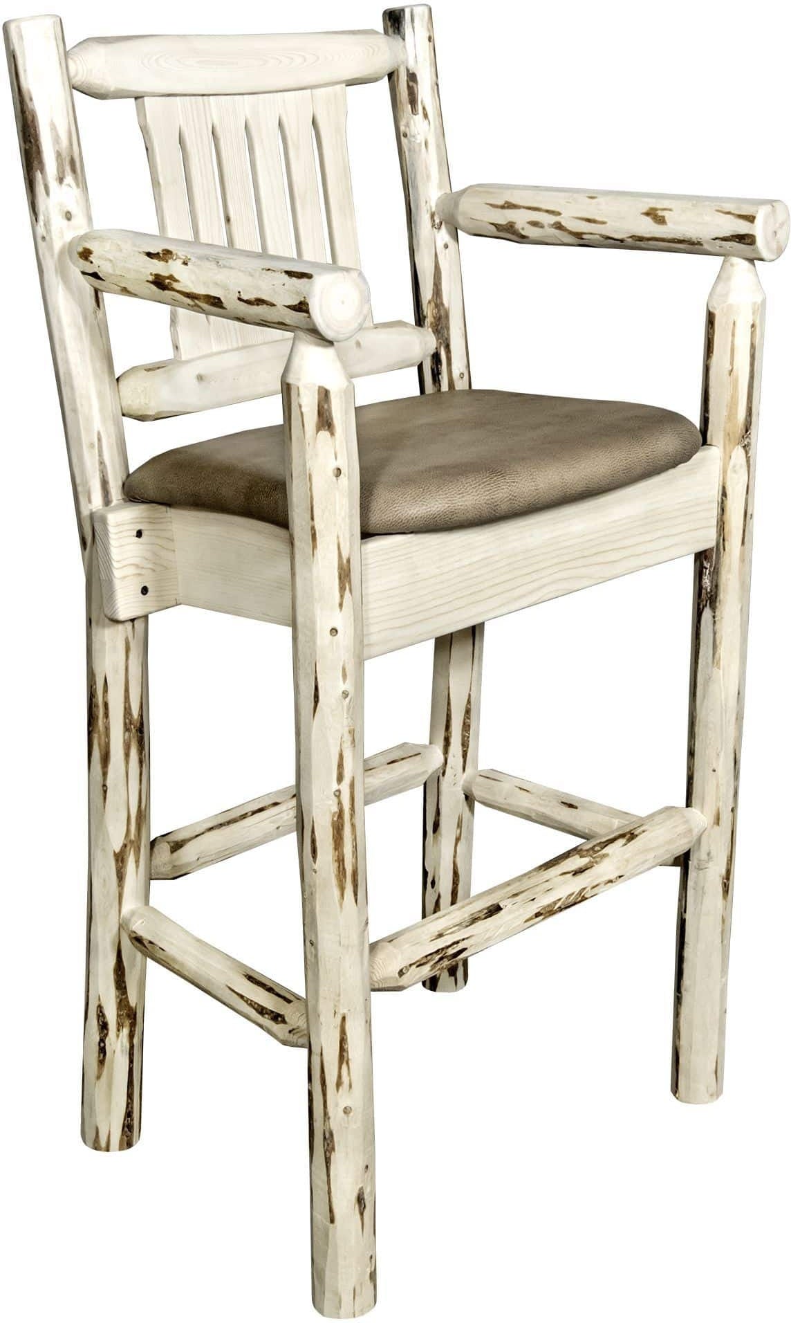 Montana Woodworks Montana Collection Counter Height Captain's Barstool-Rustic Furniture Marketplace