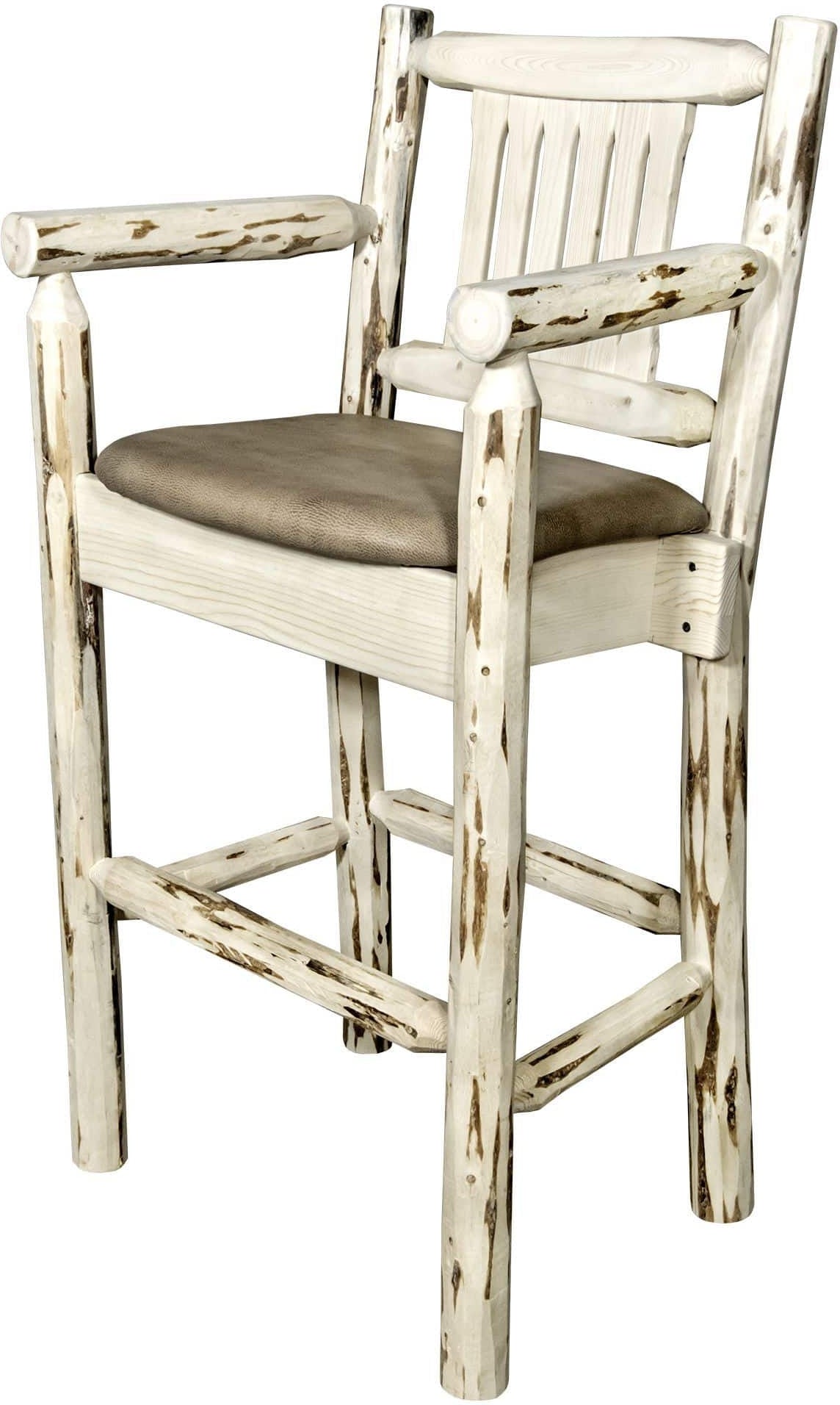 Montana Woodworks Montana Collection Counter Height Captain's Barstool-Rustic Furniture Marketplace