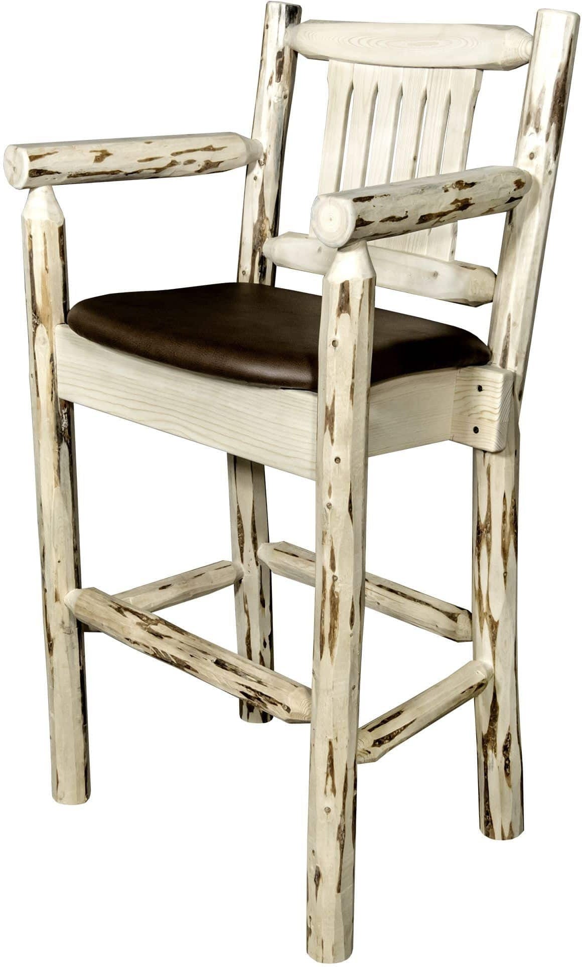 Montana Woodworks Montana Collection Counter Height Captain's Barstool-Rustic Furniture Marketplace