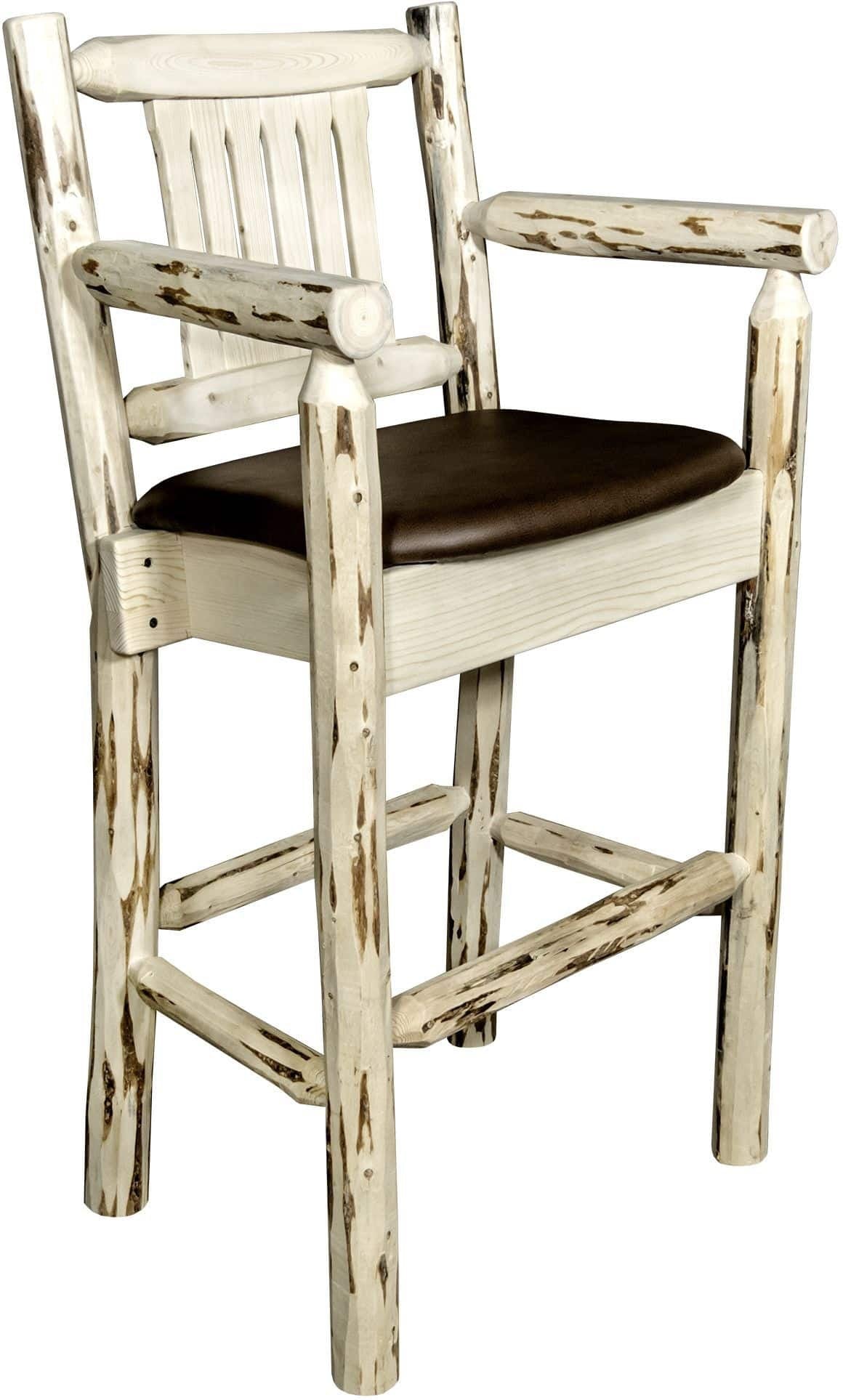 Montana Woodworks Montana Collection Counter Height Captain's Barstool-Rustic Furniture Marketplace