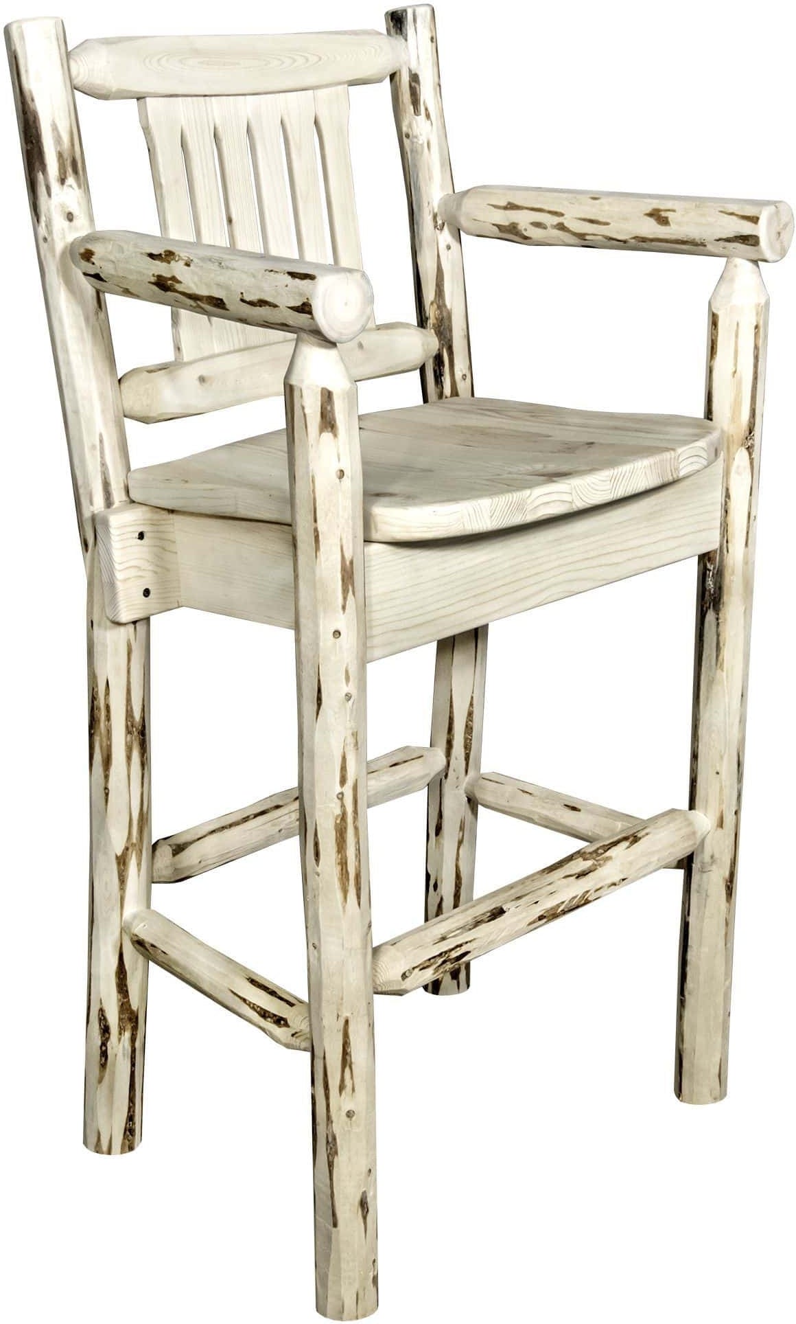 Montana Woodworks Montana Collection Counter Height Captain's Barstool-Rustic Furniture Marketplace