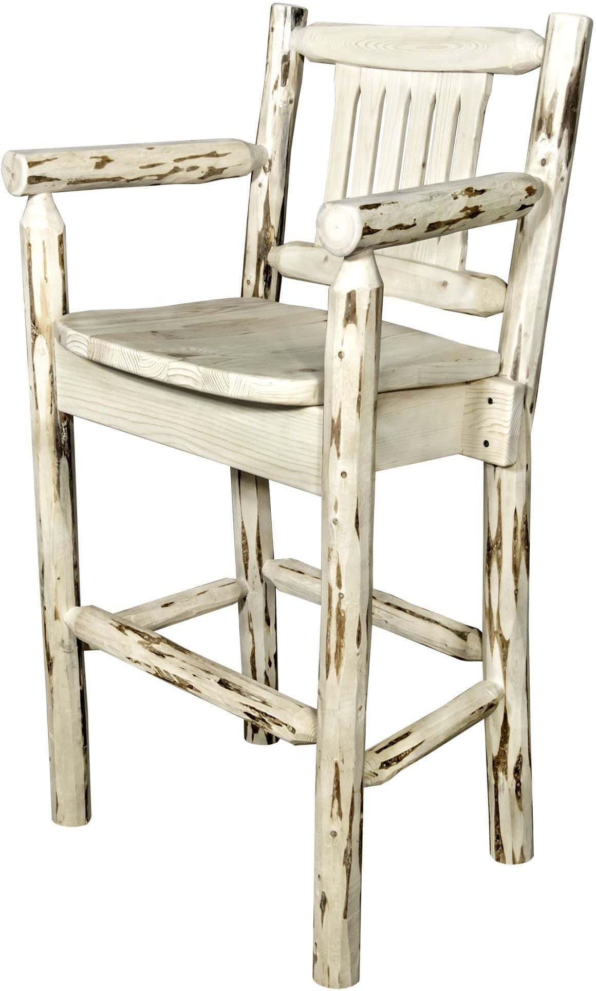 Montana Woodworks Montana Collection Counter Height Captain's Barstool-Rustic Furniture Marketplace