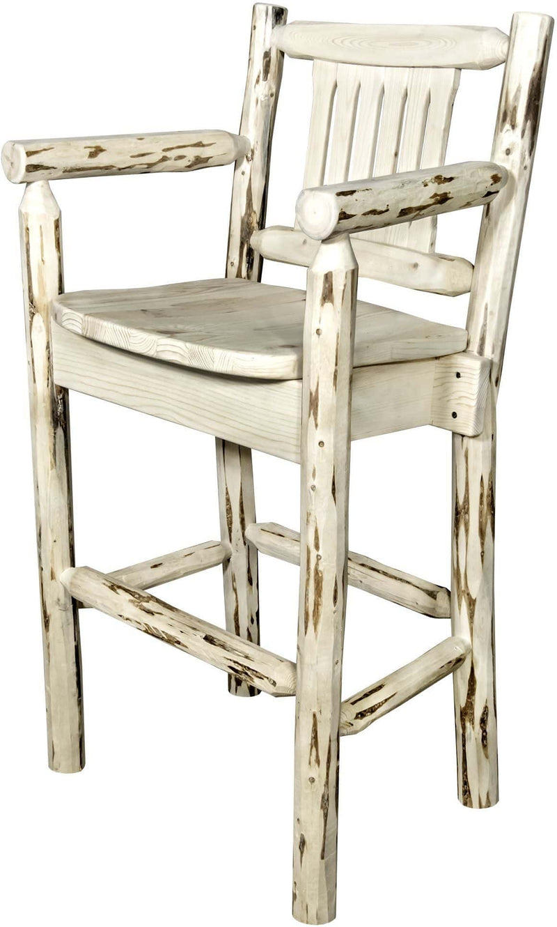 Montana Woodworks Montana Collection Counter Height Captain's Barstool-Rustic Furniture Marketplace