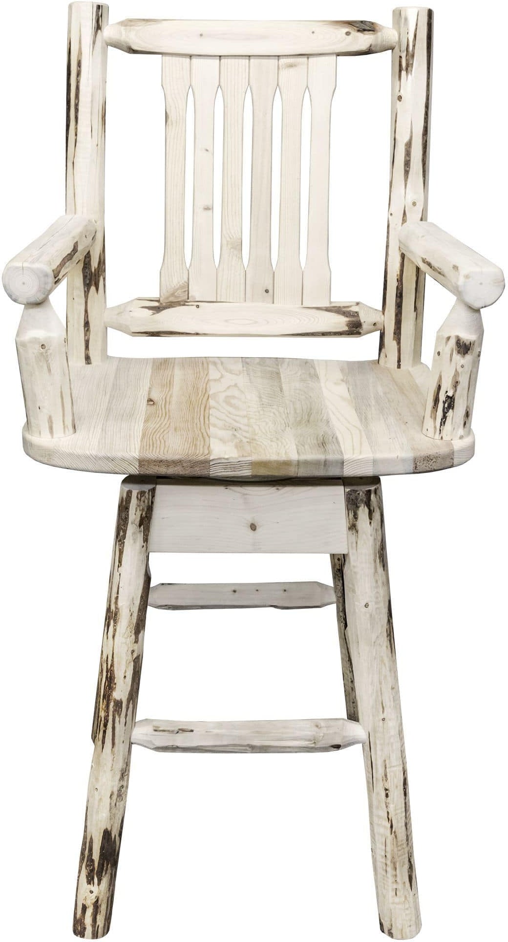 Montana Woodworks Montana Collection Counter Height Swivel Captain's Barstool-Rustic Furniture Marketplace