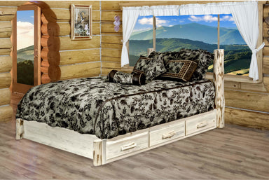 Montana Woodworks Montana Collection King Storage Platform Bed-Rustic Furniture Marketplace