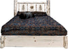 Montana Woodworks Montana Collection King Storage Platform Bed with Laser Engraved Design - Ready to Finish-Rustic Furniture Marketplace