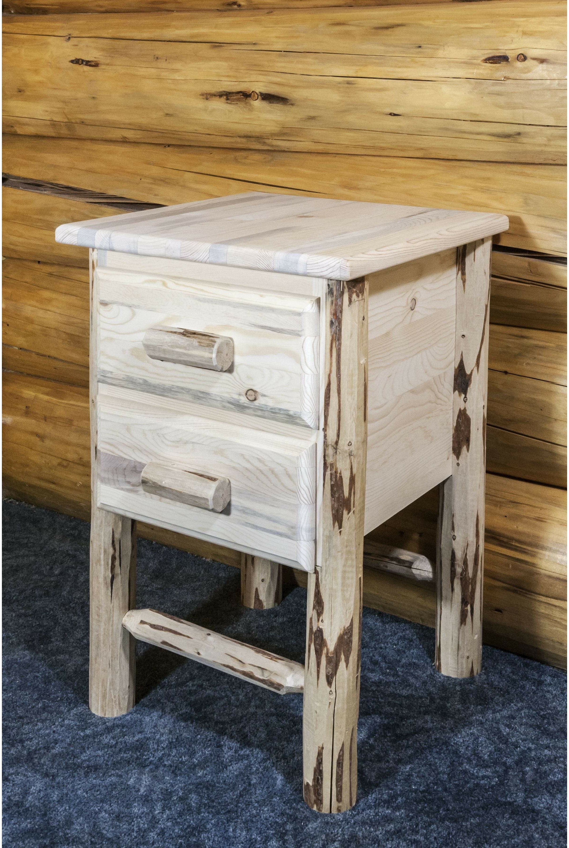 Montana Woodworks Montana Collection Nightstand with 2 Drawers-Rustic Furniture Marketplace