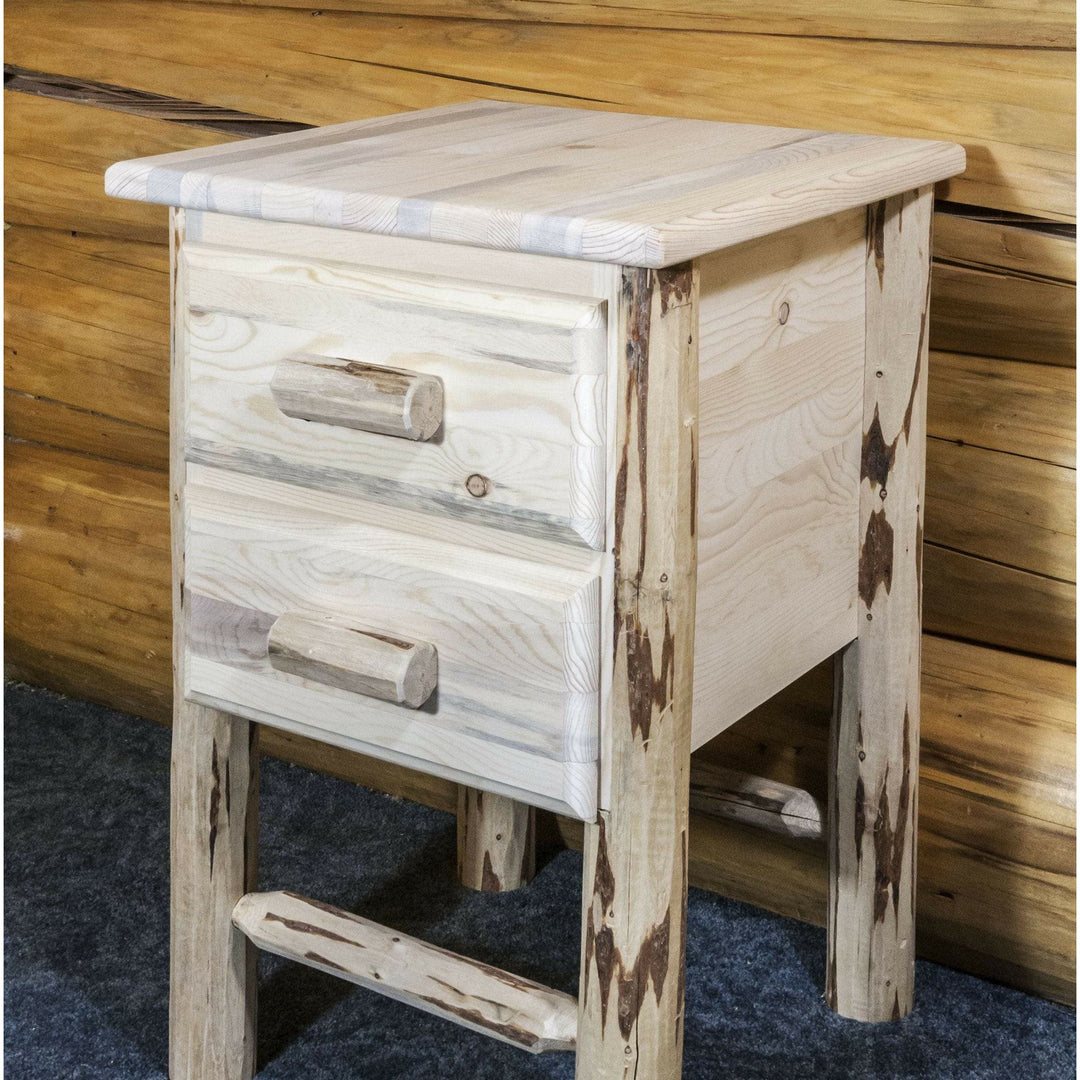 Montana Woodworks Montana Collection Nightstand with 2 Drawers-Rustic Furniture Marketplace