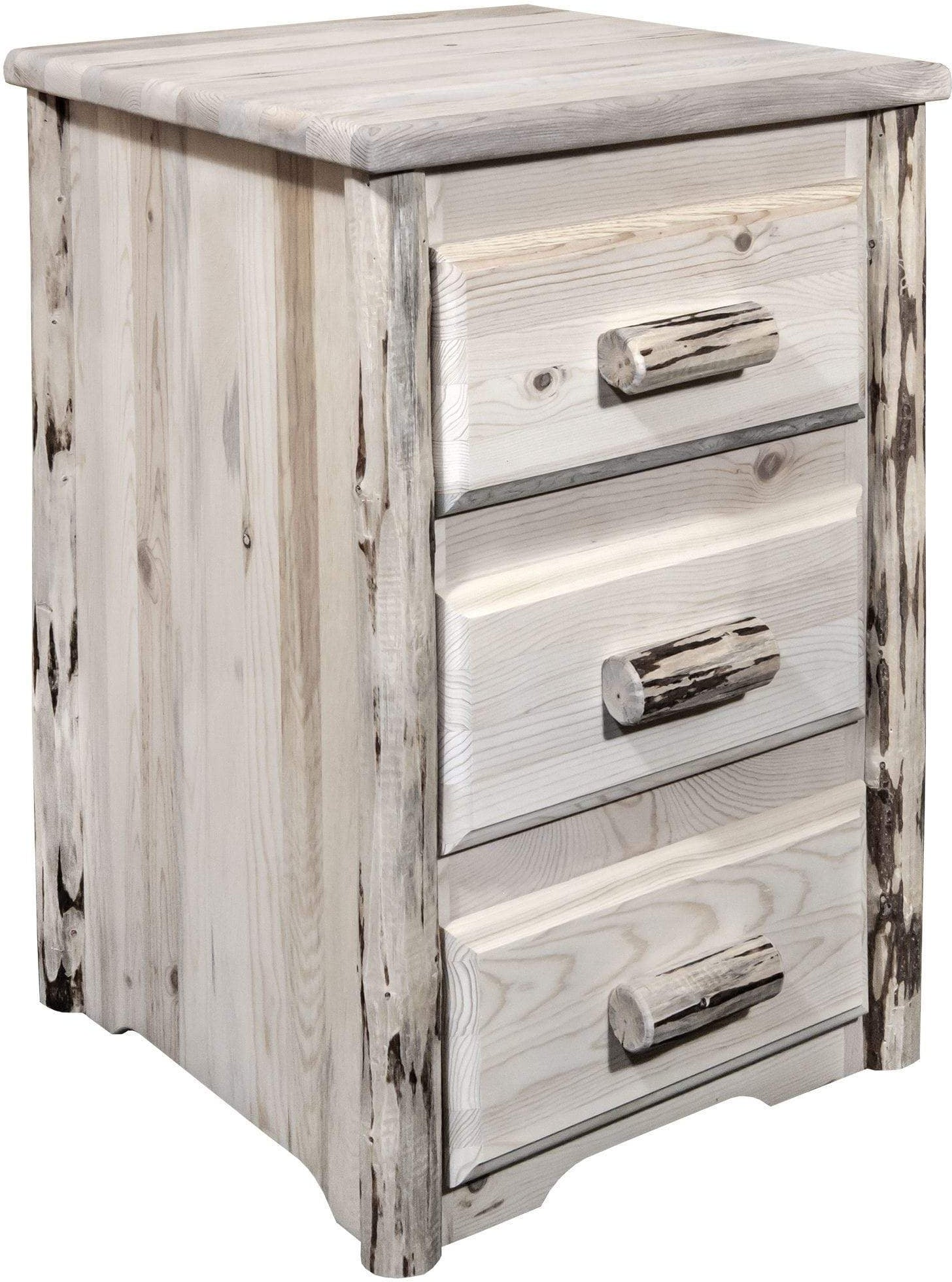 Montana Woodworks Montana Collection Nightstand with 3 Drawers-Rustic Furniture Marketplace