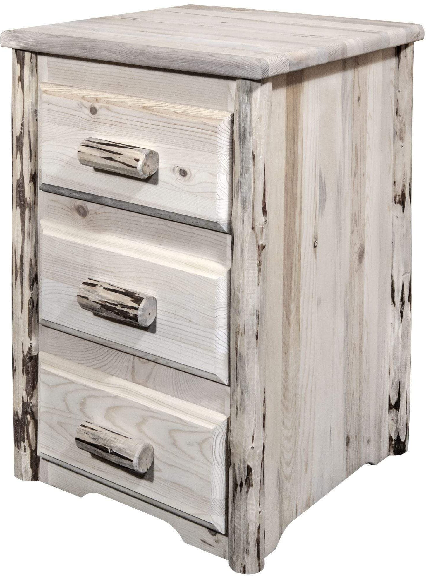 Montana Woodworks Montana Collection Nightstand with 3 Drawers-Rustic Furniture Marketplace