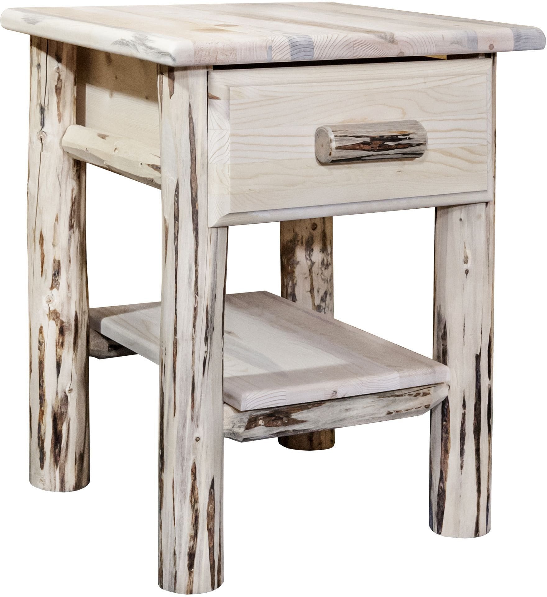 Montana Woodworks Montana Collection Nightstand with Drawer & Shelf-Rustic Furniture Marketplace