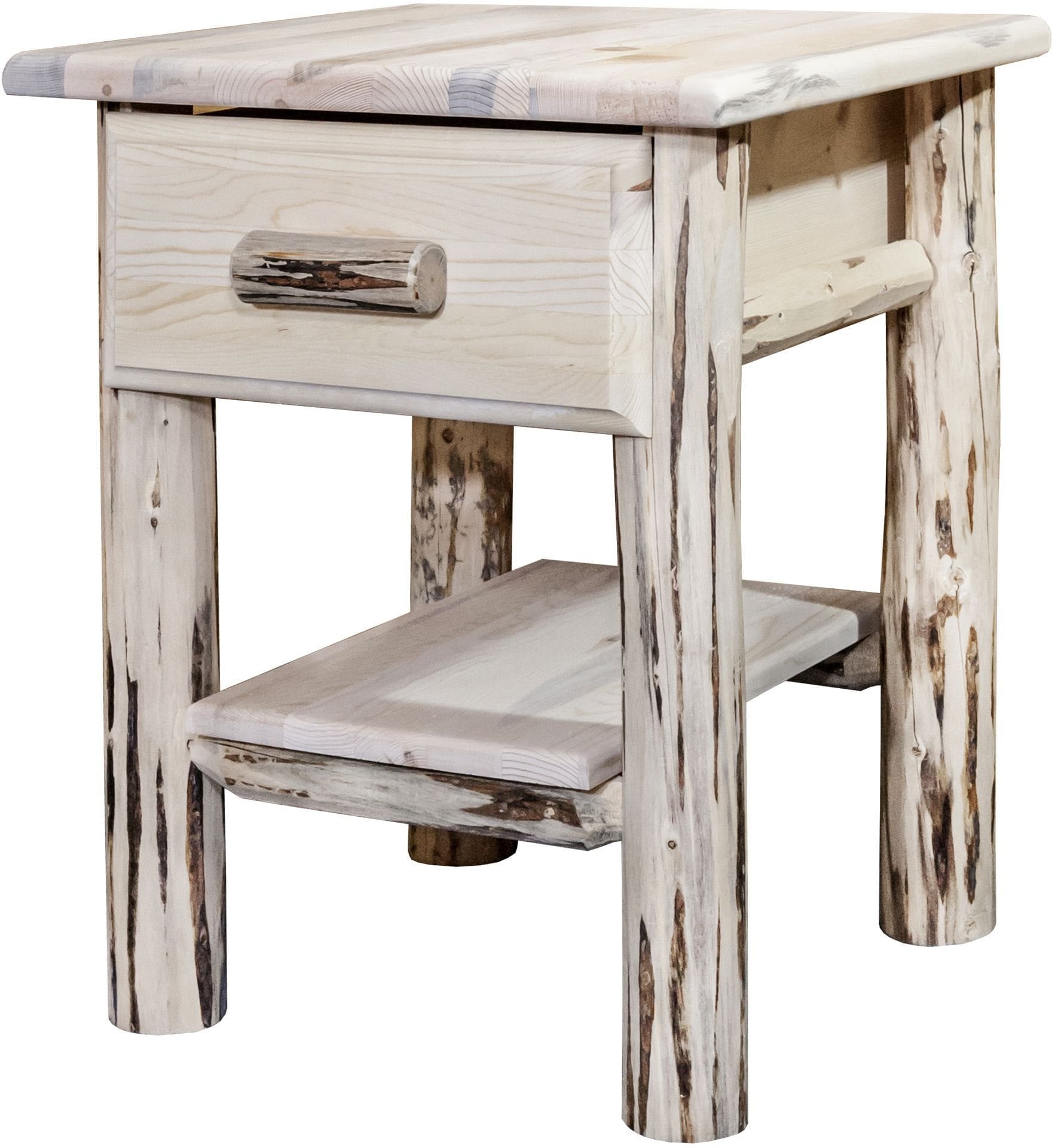Montana Woodworks Montana Collection Nightstand with Drawer & Shelf-Rustic Furniture Marketplace