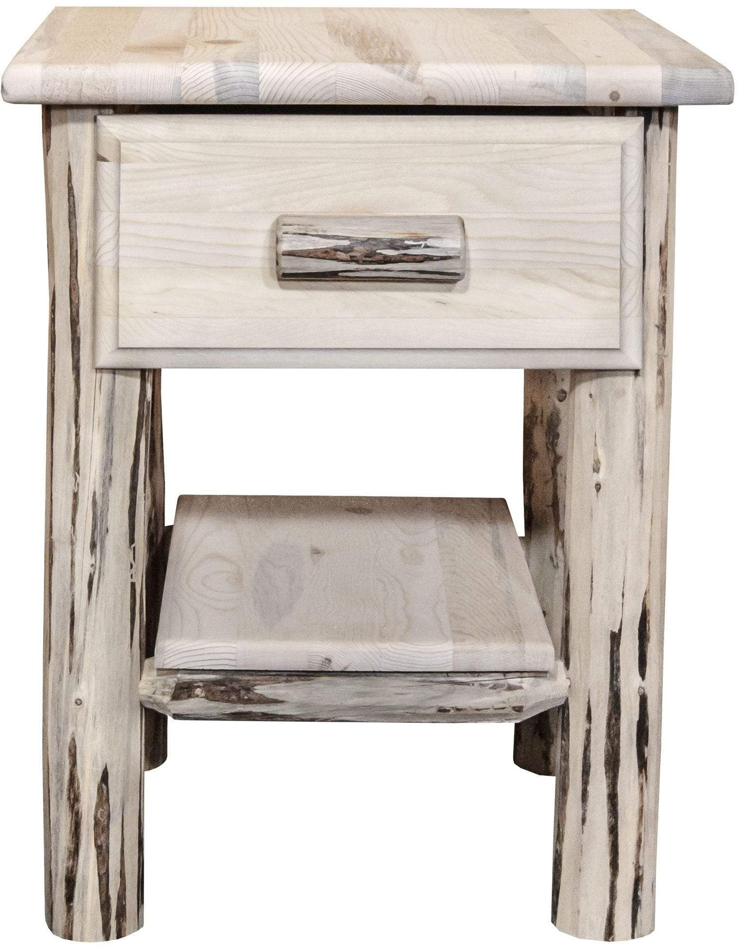 Montana Woodworks Montana Collection Nightstand with Drawer & Shelf-Rustic Furniture Marketplace