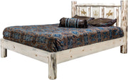 Montana Woodworks Montana Collection Queen Platform Bed with Laser Engraved Design - Ready to Finish-Rustic Furniture Marketplace
