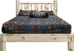 Montana Woodworks Montana Collection Queen Platform Bed with Laser Engraved Design - Ready to Finish-Rustic Furniture Marketplace