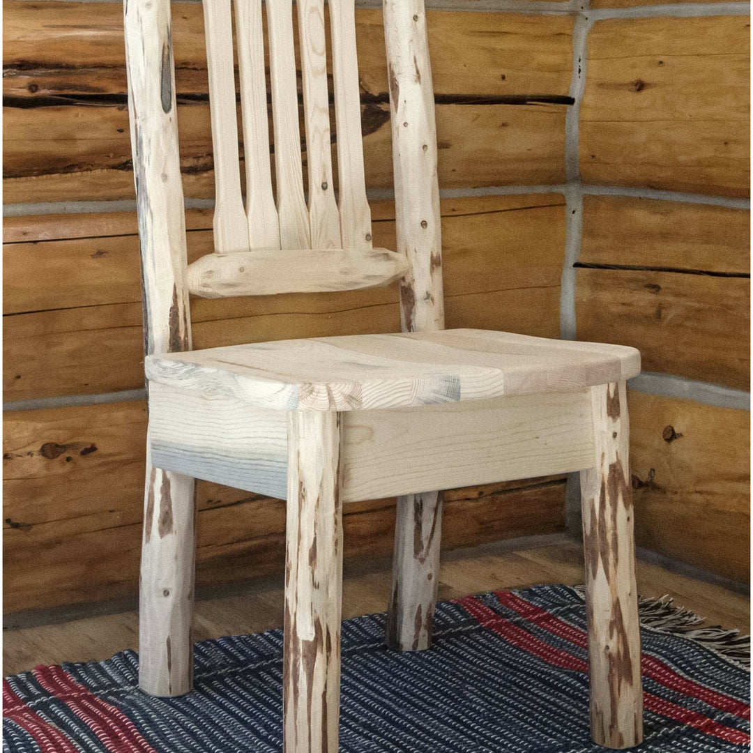 Montana Woodworks Montana Collection Side Chair with Ergonomic Wooden Seat-Rustic Furniture Marketplace