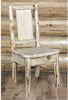 Montana Woodworks Montana Collection Side Chair with Laser Engraved Design - Clear Lacquer Finish-Rustic Furniture Marketplace