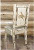 Montana Woodworks Montana Collection Side Chair with Laser Engraved Design - Clear Lacquer Finish-Rustic Furniture Marketplace
