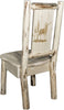 Montana Woodworks Montana Collection Side Chair with Laser Engraved Design - Ready to Finish-Rustic Furniture Marketplace