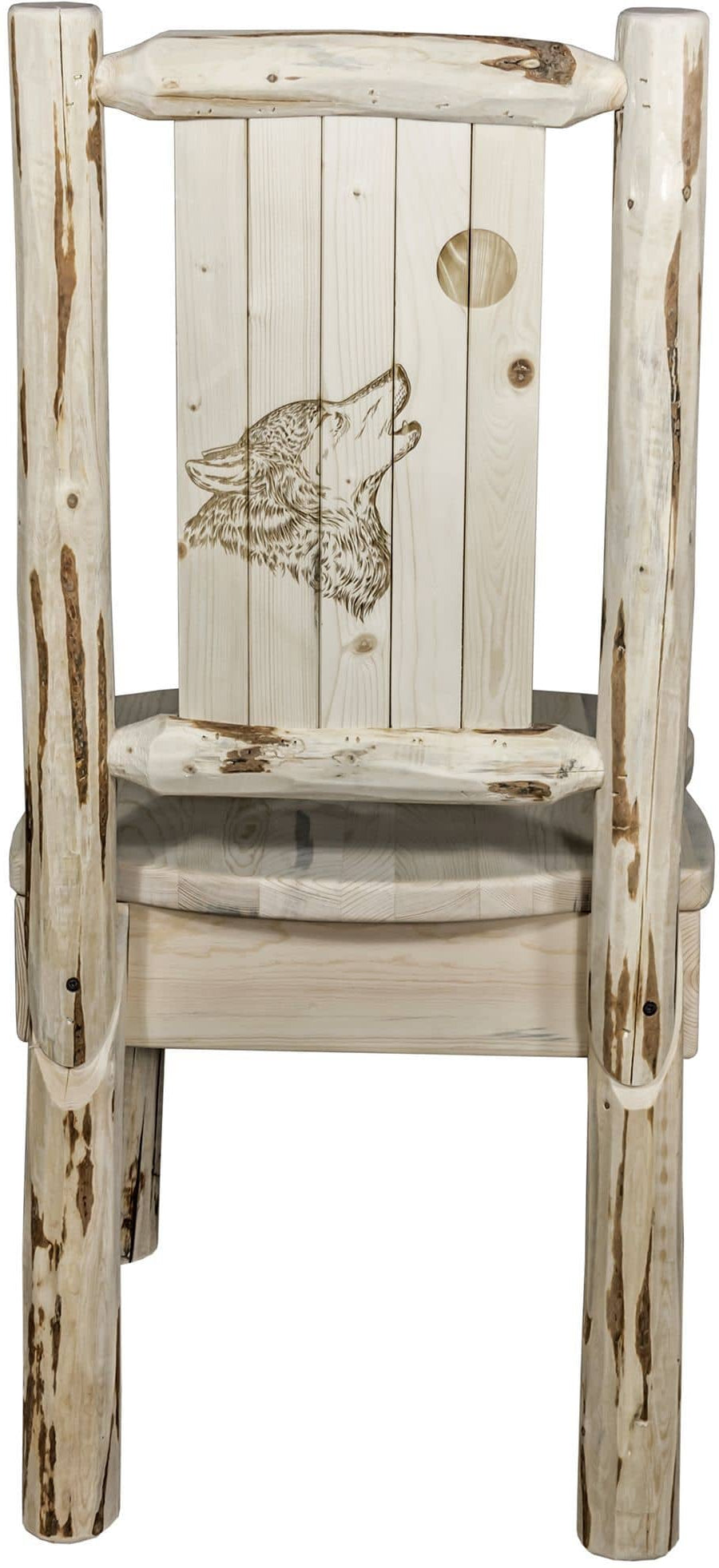 Montana Woodworks Montana Collection Side Chair with Laser Engraved Design - Ready to Finish-Rustic Furniture Marketplace